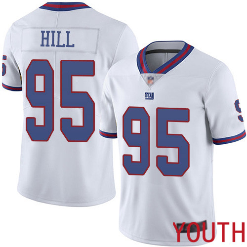 Youth New York Giants #95 B.J. Hill Limited White Rush Vapor Untouchable Football NFL Jersey->youth nfl jersey->Youth Jersey